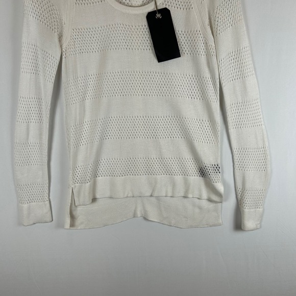 NWT Rag & Bone Genevieve Raglan Pullover Top Knit‎ Sweater White XS **FLAW** - Picture 7 of 11